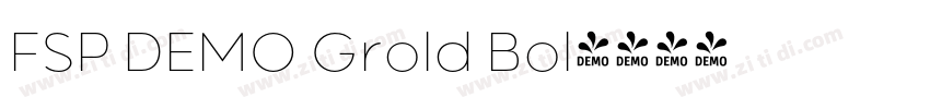 FSP DEMO Grold Bol字体转换 FSP DEMO Grold Bol字体转换